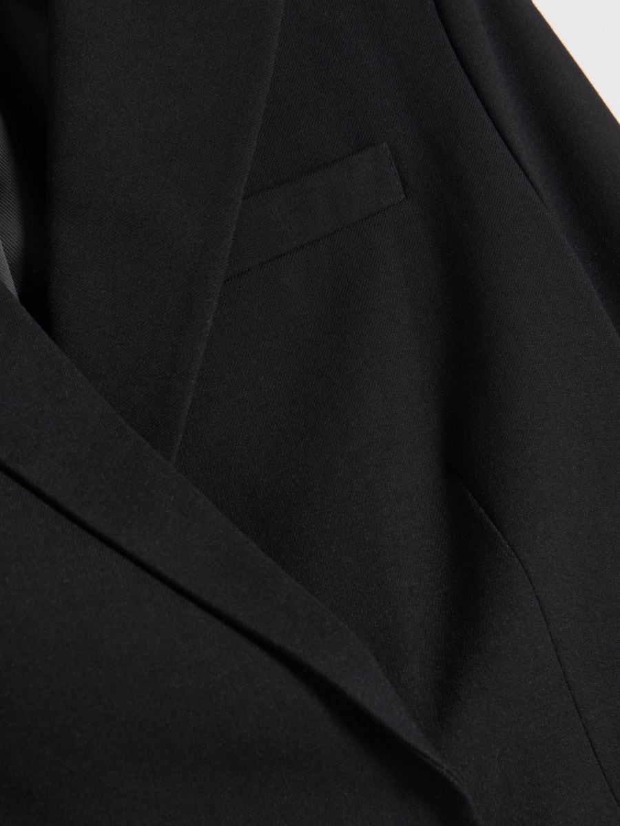 Blazer corto in misto viscosa - nero - RESERVED - 5