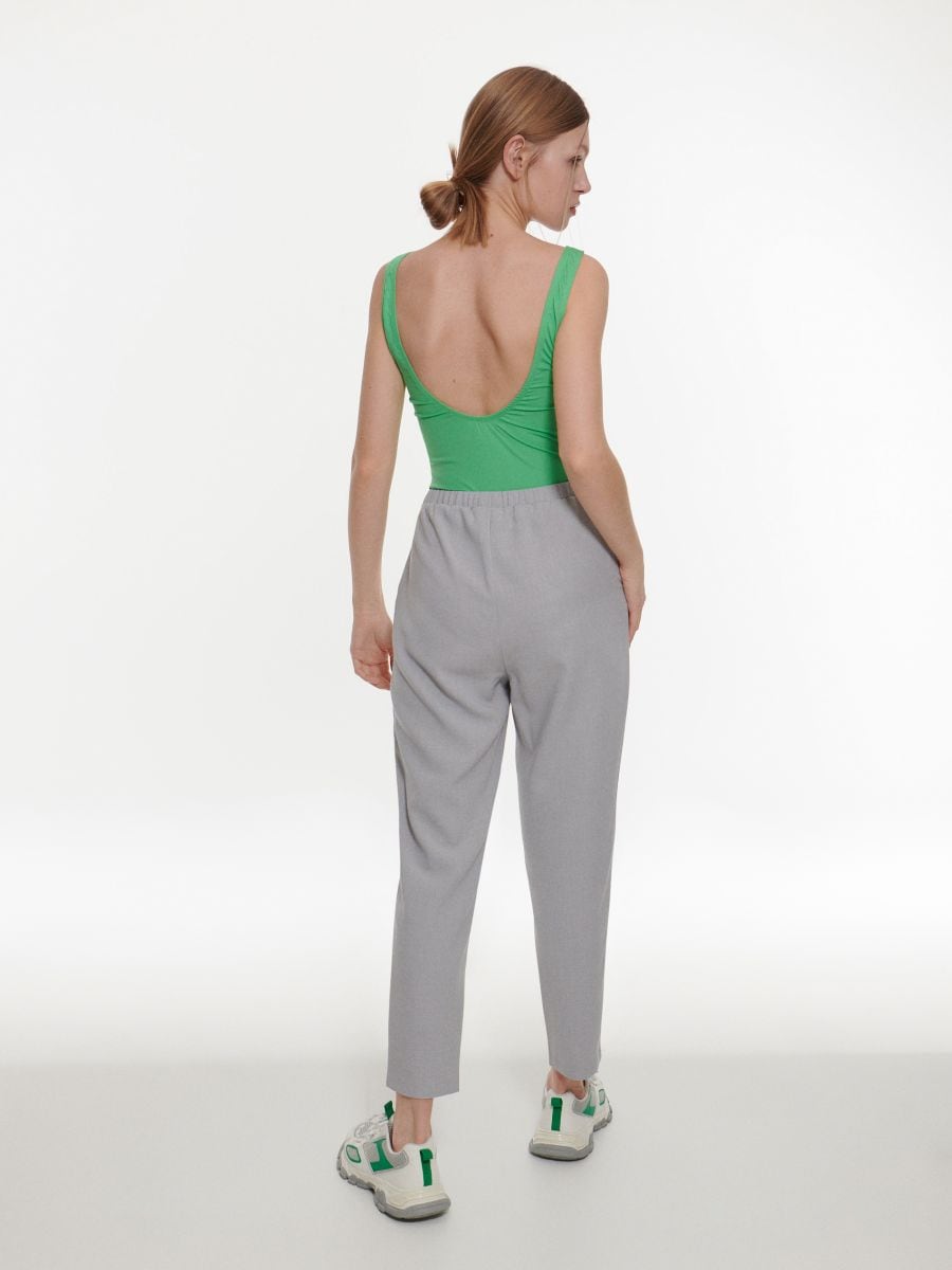 Viscose trousers - light grey - RESERVED - 2