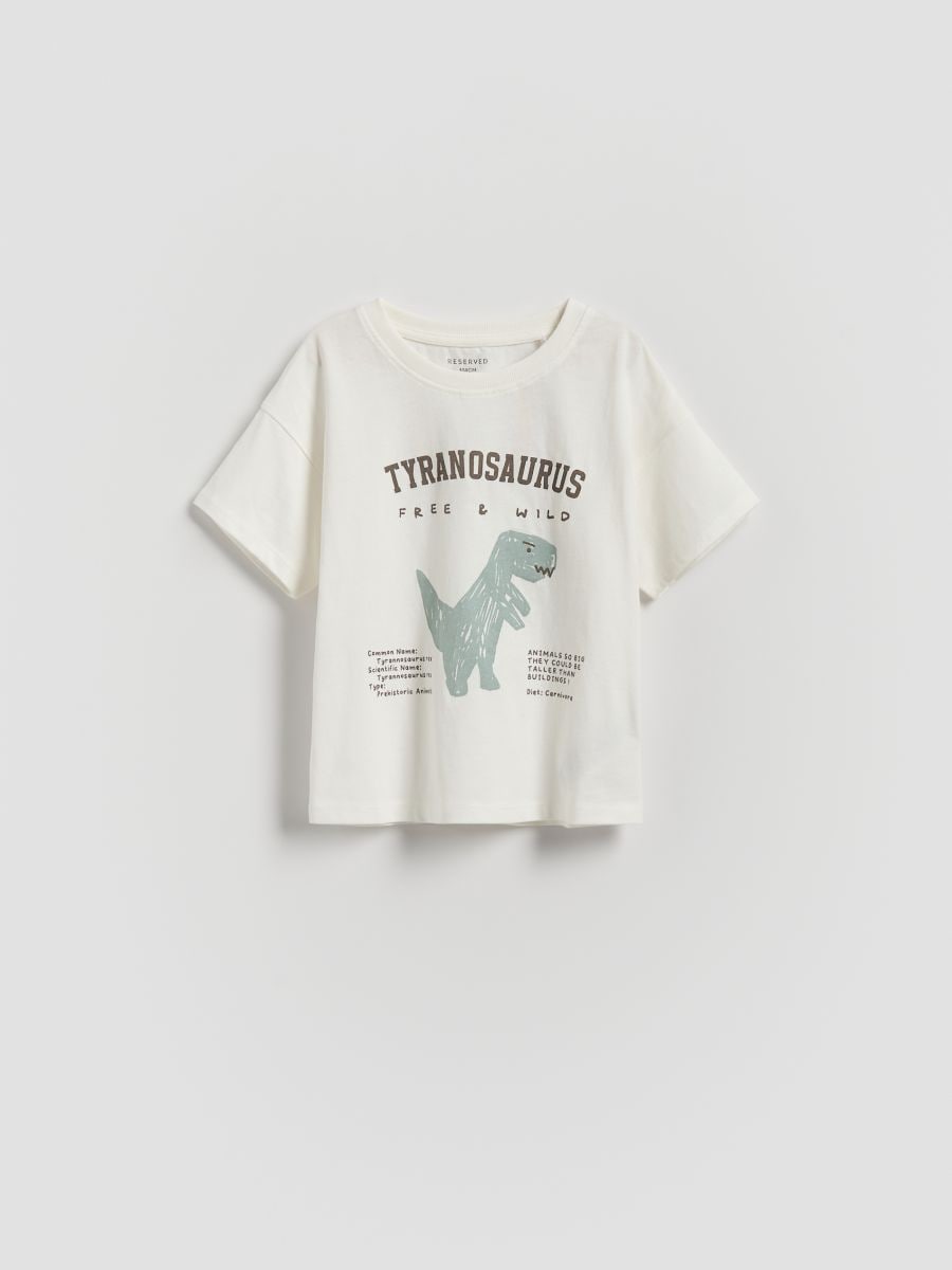 T-shirt i bomull - GRÄDDE - RESERVED