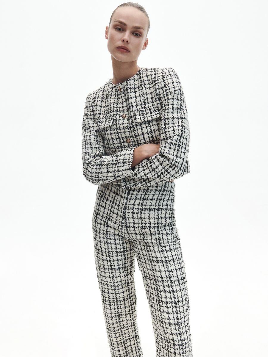 Tweed blazer - multicolor - RESERVED - 5