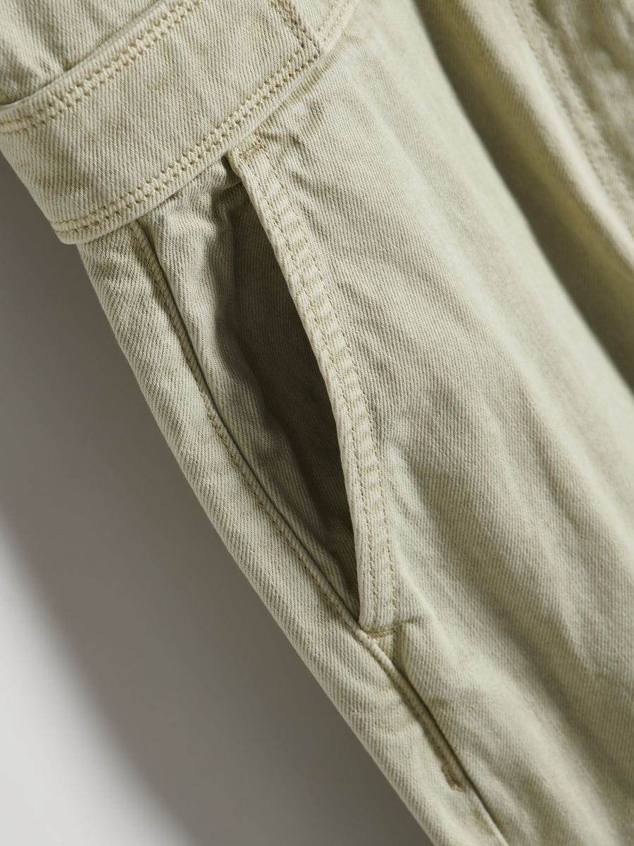 Combinaison en coton avec col - Vert - RESERVED - 7