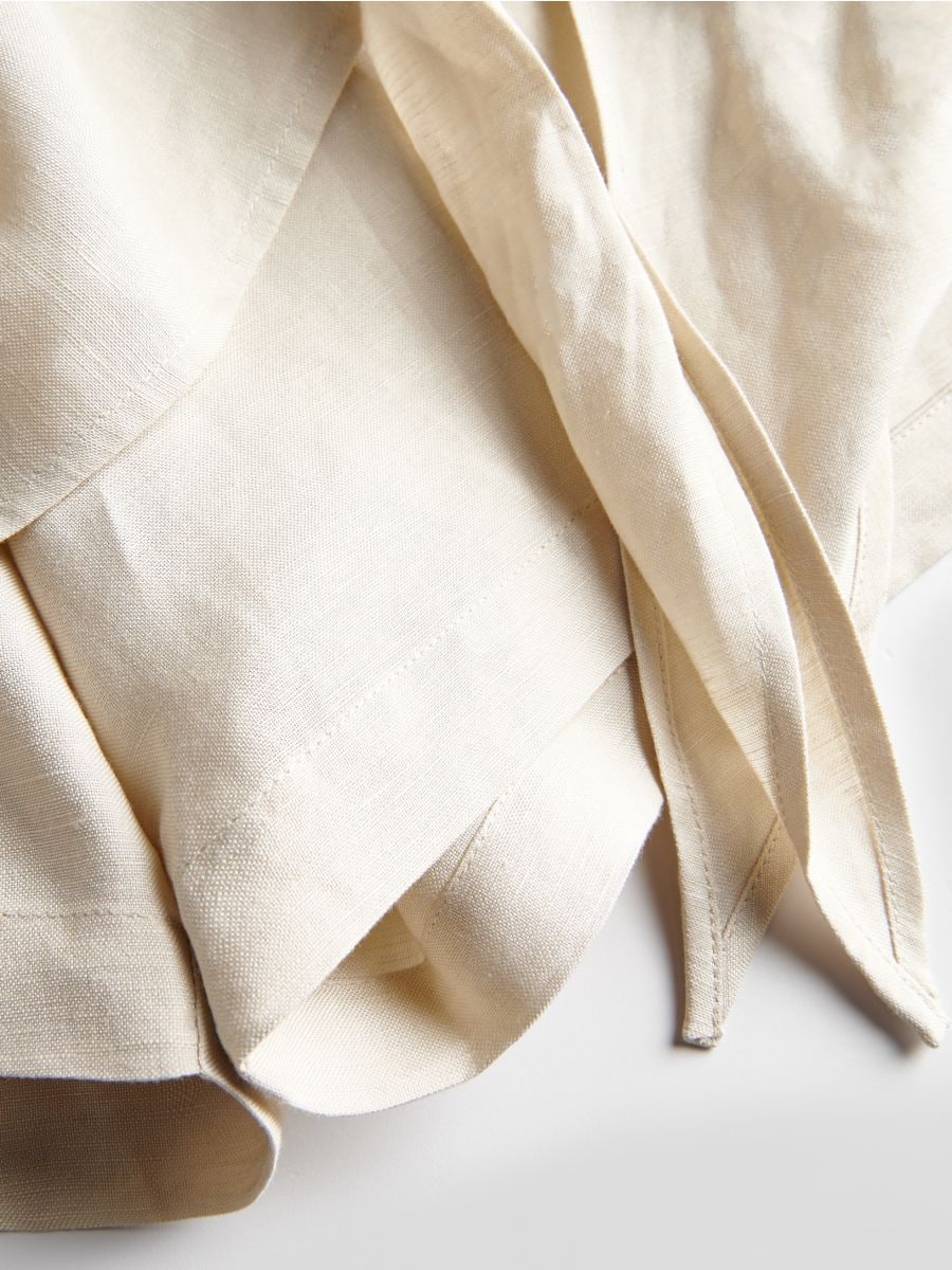 Wrap front playsuit with tie detail - nude - RESERVED - 7