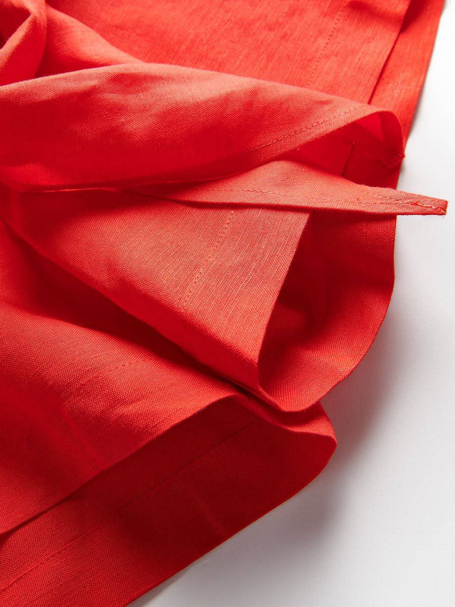 Wrap front playsuit with tie detail - red - RESERVED - 7
