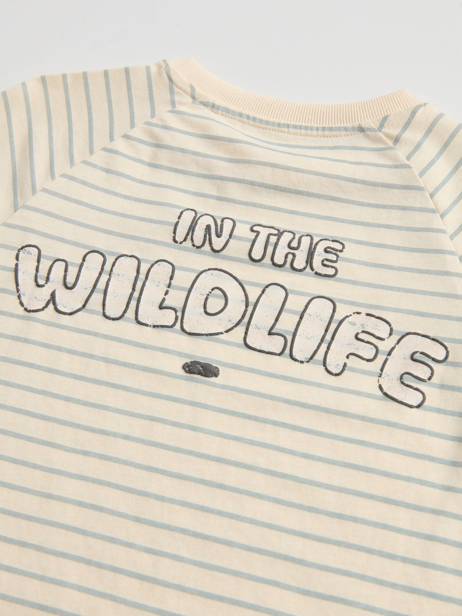 Cotton T-shirt - light yellow - RESERVED