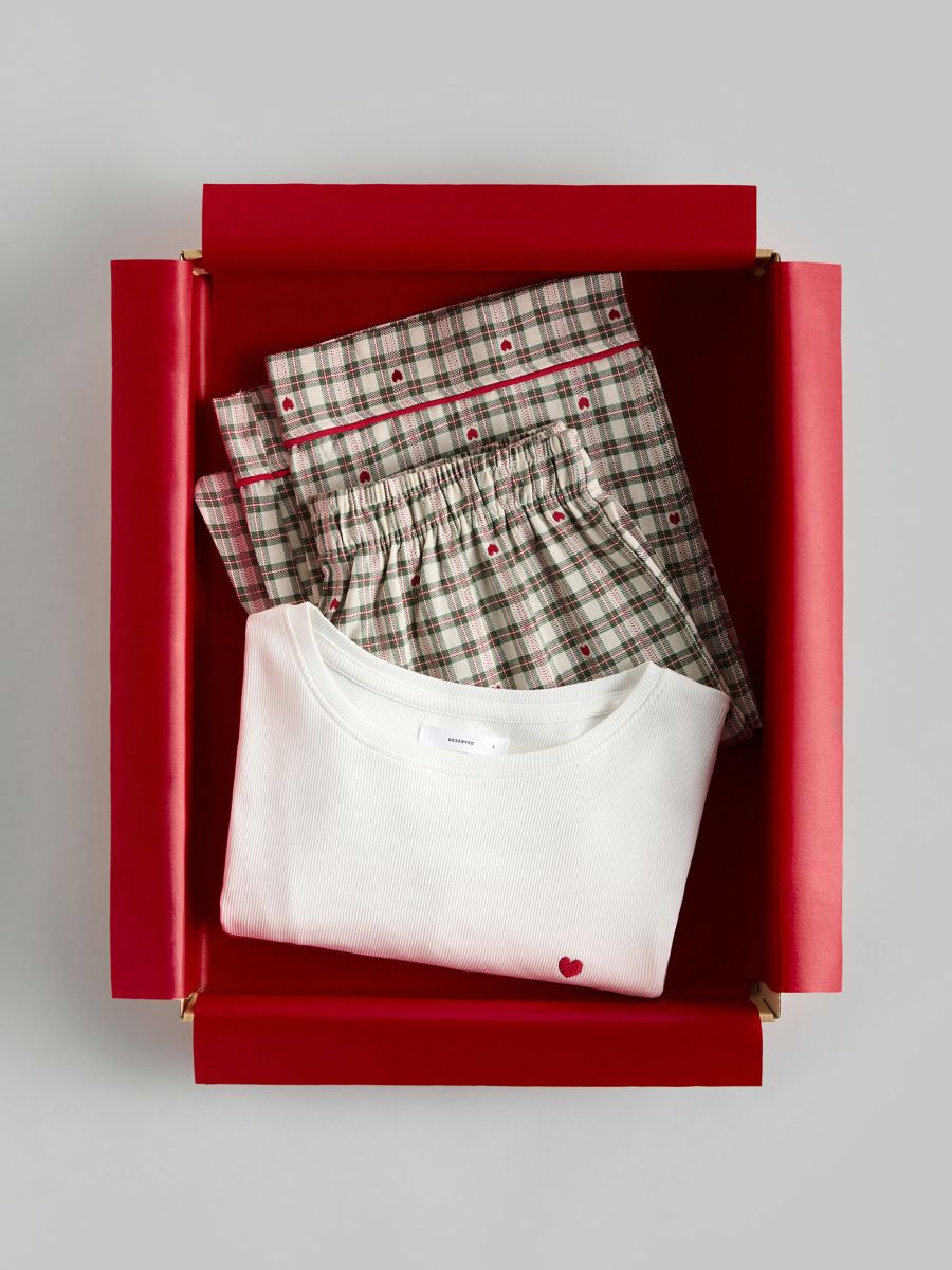 Dvojdielne bavlnené pyžamo - zelená - RESERVED