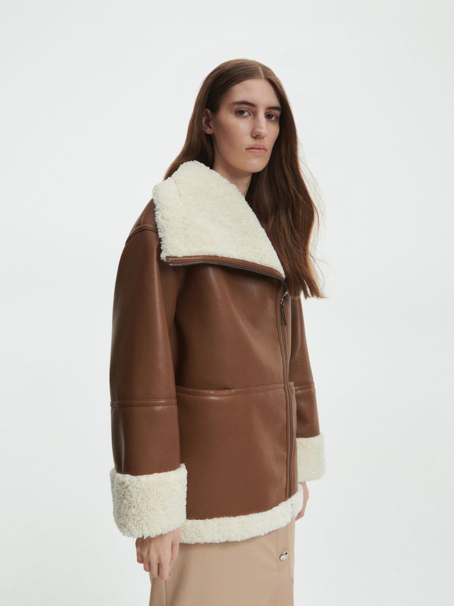 LADIES` OUTER JACKET - smeđe - RESERVED - 3