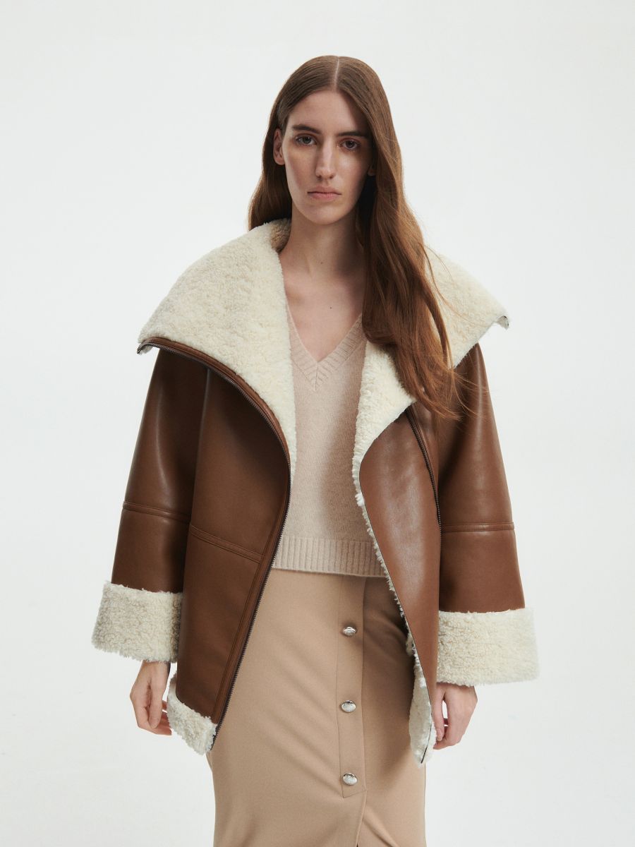 LADIES` OUTER JACKET - smeđe - RESERVED - 6