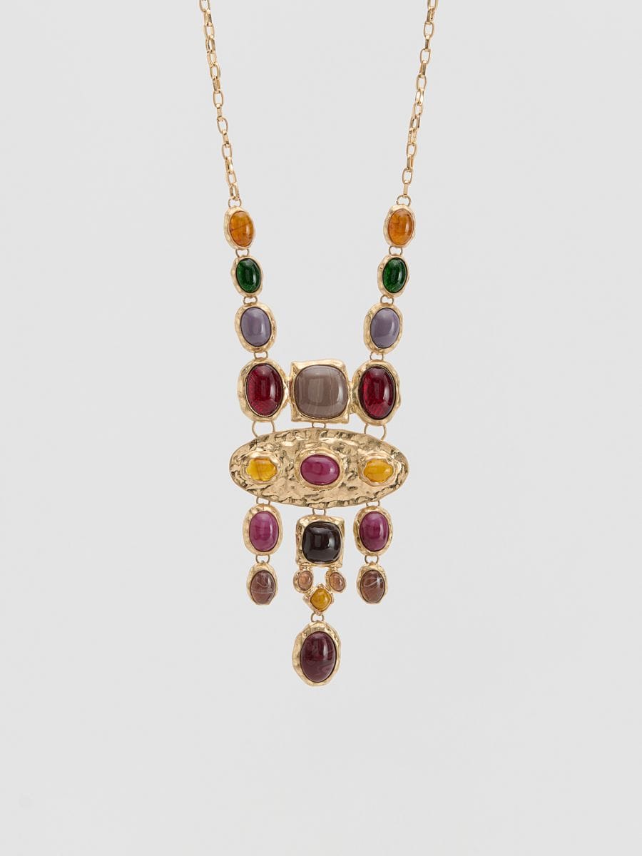 Beaded necklace - multicolor - RESERVED