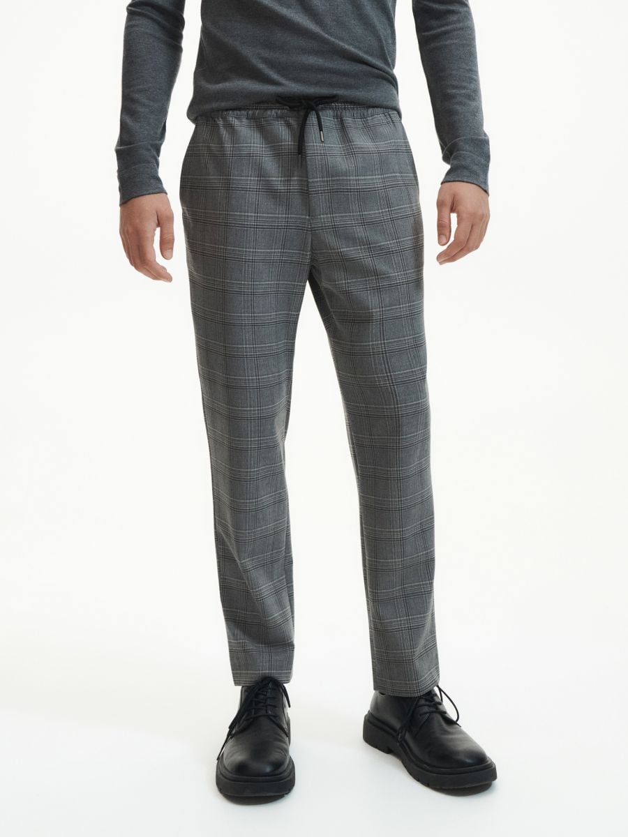 Geruite joggingbroek - MIDDENGRIJS - RESERVED - 4