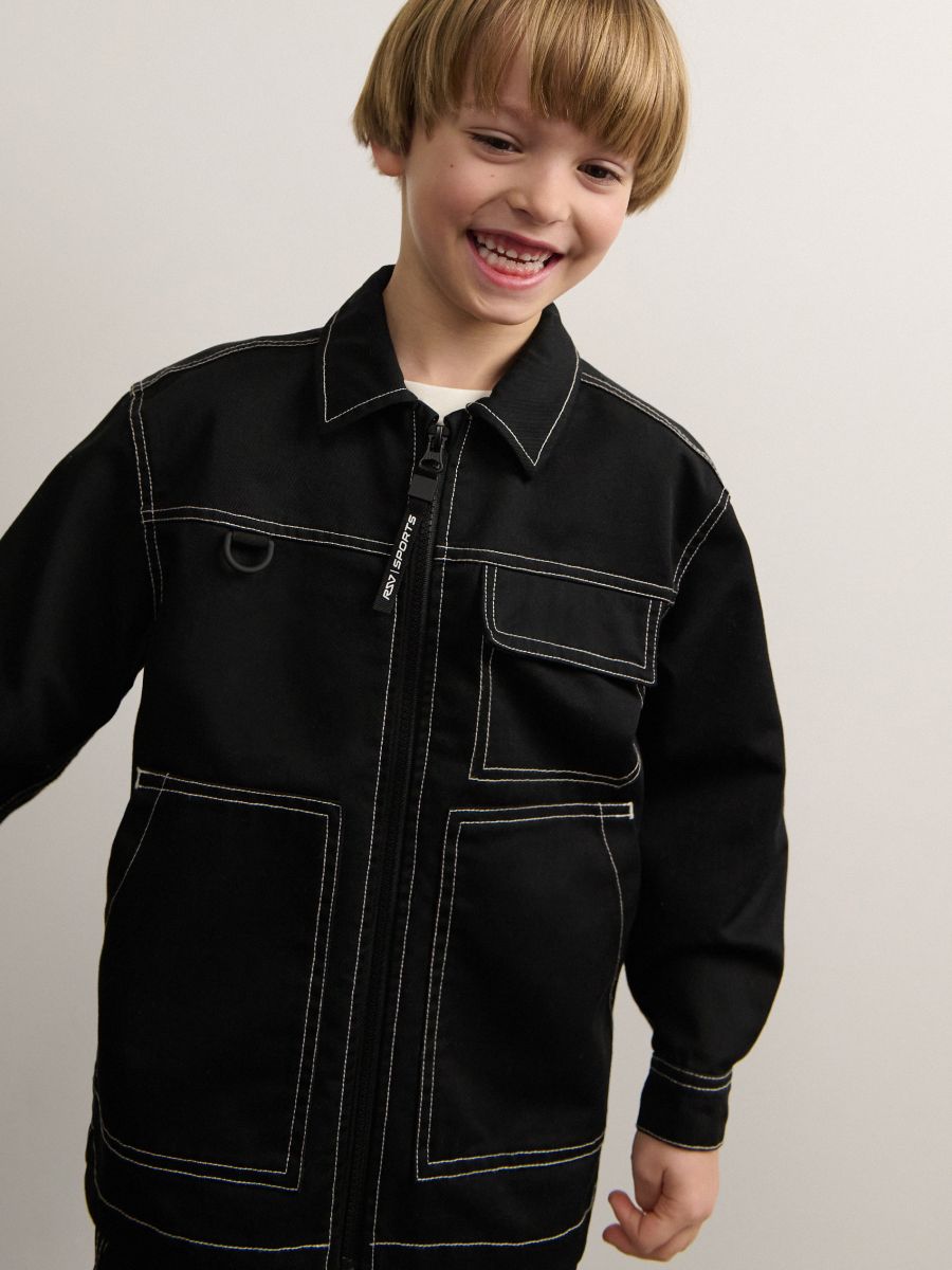 BOYS` OUTER JACKET - black - RESERVED - 6