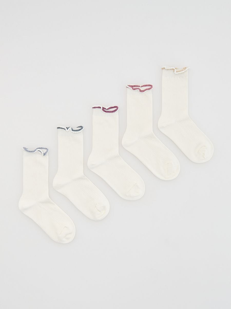 Socks 5 pack - cream - RESERVED