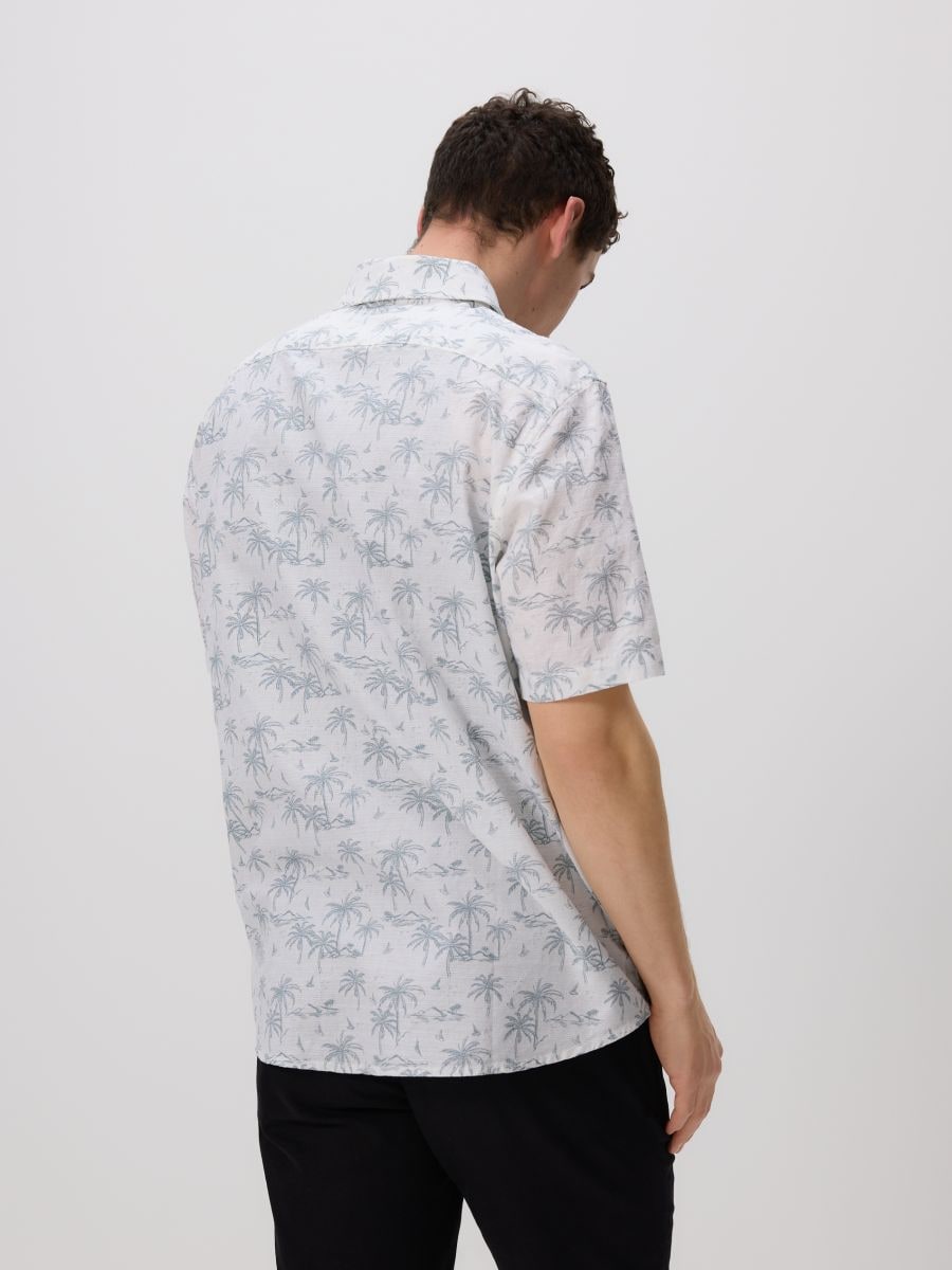 Regular fit patterned shirt - white - RESERVED - 4