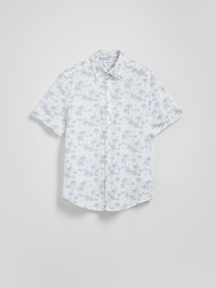 Regular fit patterned shirt - white - RESERVED - 5