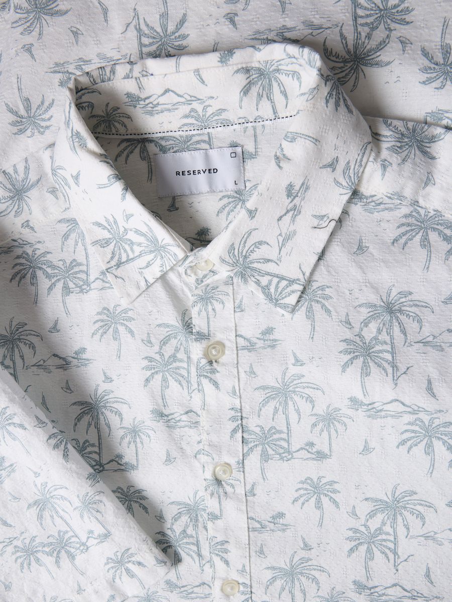 Regular fit patterned shirt - white - RESERVED - 6