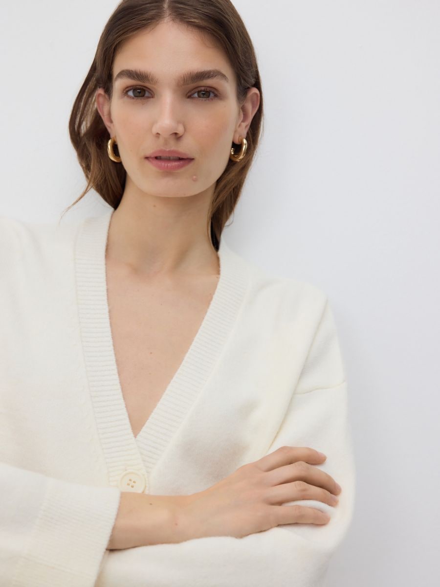 Zipped cardigan - nude - RESERVED