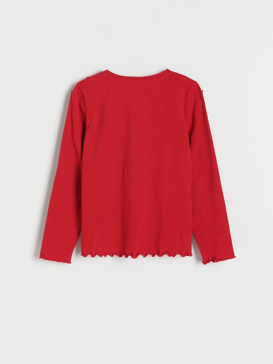 Ruffle blouse - red - RESERVED - 4