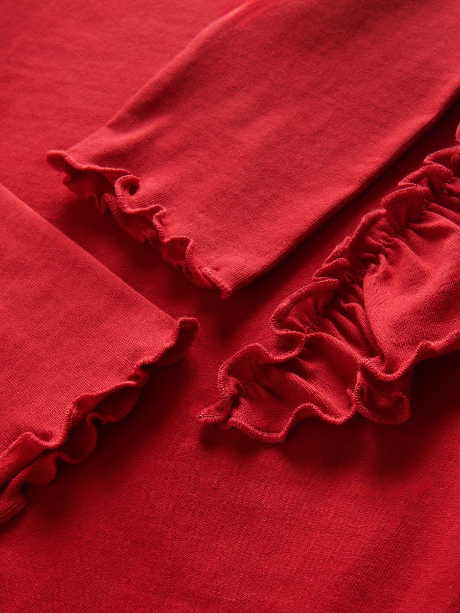 Ruffle blouse - red - RESERVED - 5