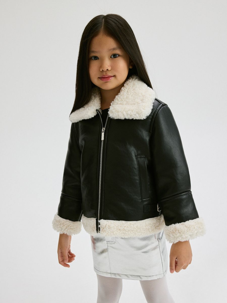 GIRLS` OUTER JACKET - crno - RESERVED