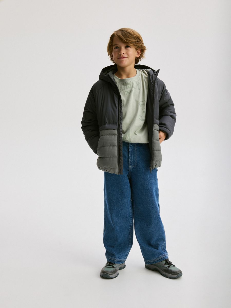 Quilted jacket with hood - dusty green - RESERVED - 6