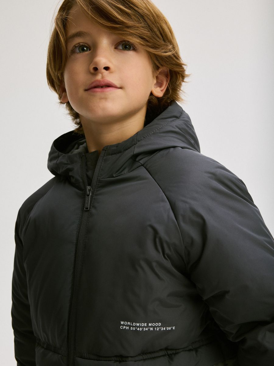 Quilted jacket with hood - dusty green - RESERVED - 7