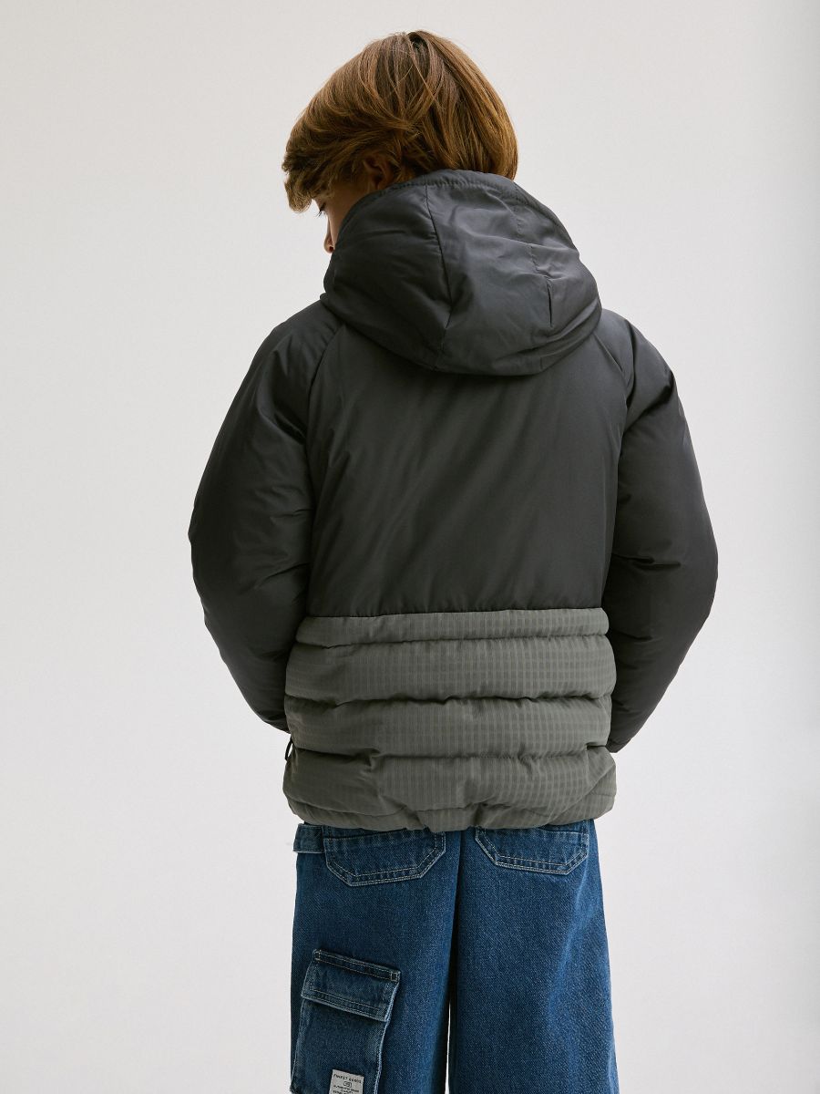 Quilted jacket with hood - dusty green - RESERVED - 8