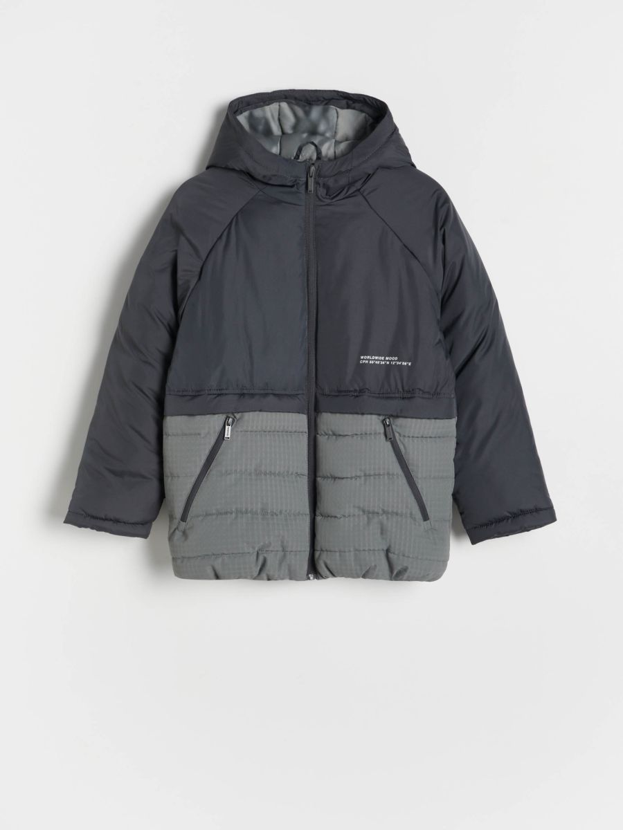 Quilted jacket with hood - dusty green - RESERVED - 2