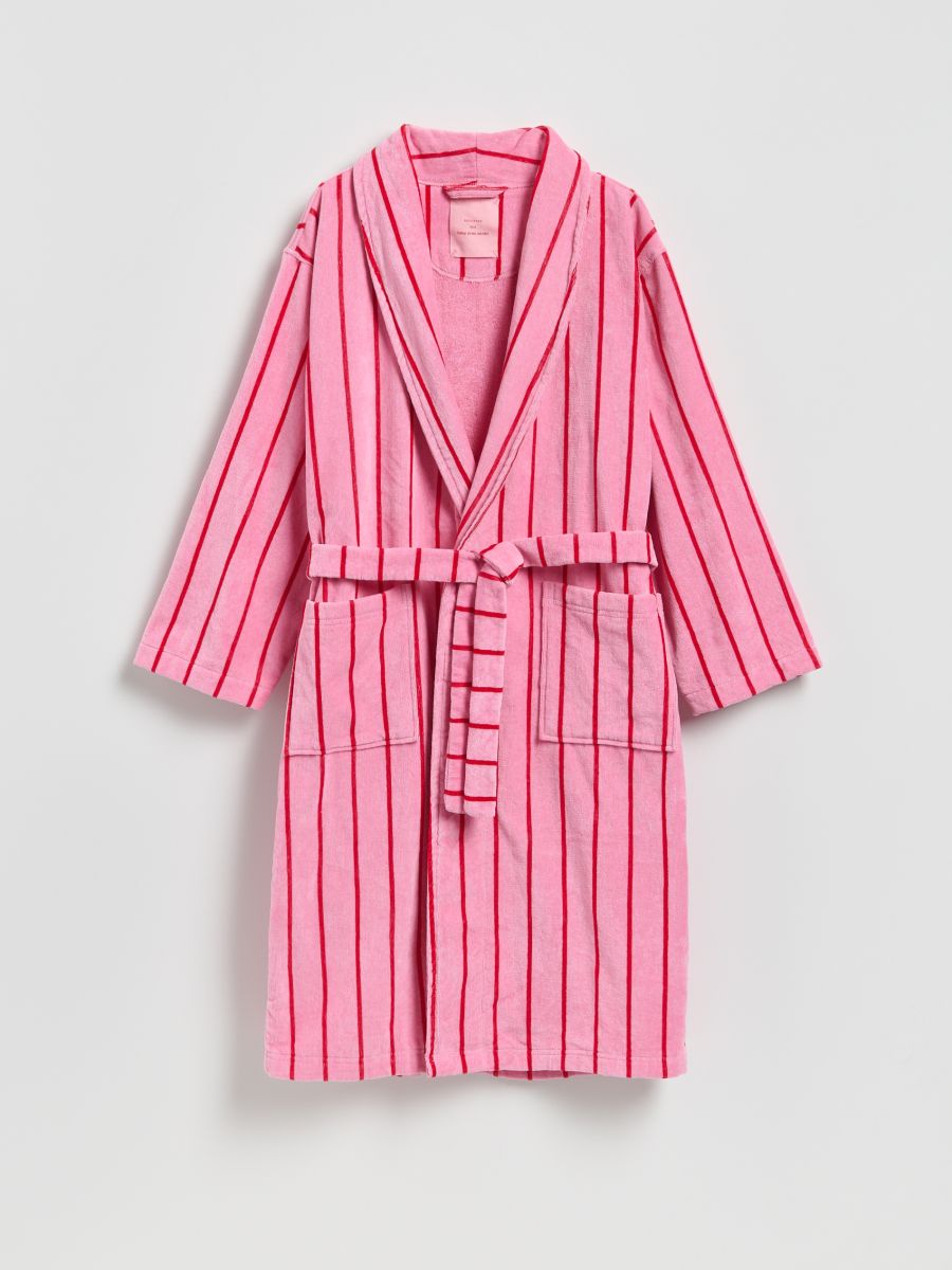 Morgenmantel mit Bindegürtel - pink - RESERVED