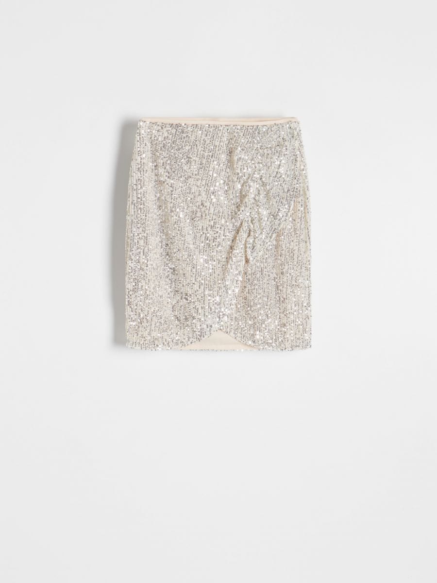 Sequin skirt - nude - RESERVED - 4