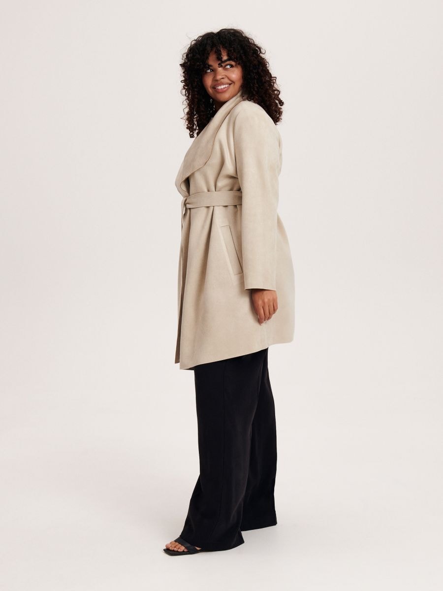 Manteau en daim synthétique - crème - RESERVED - 3