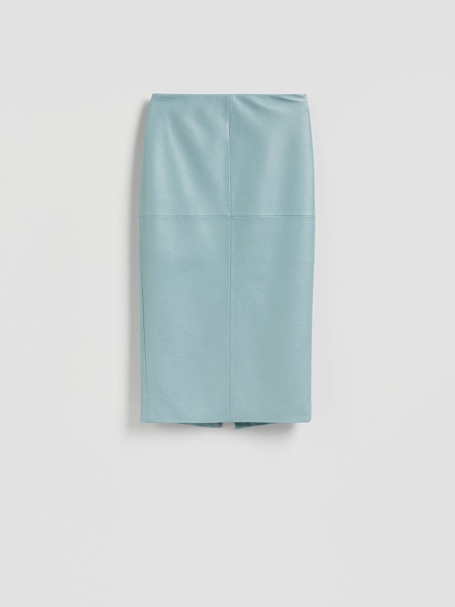 Мідіспідниця з розрізом - світло-блакитний - RESERVED