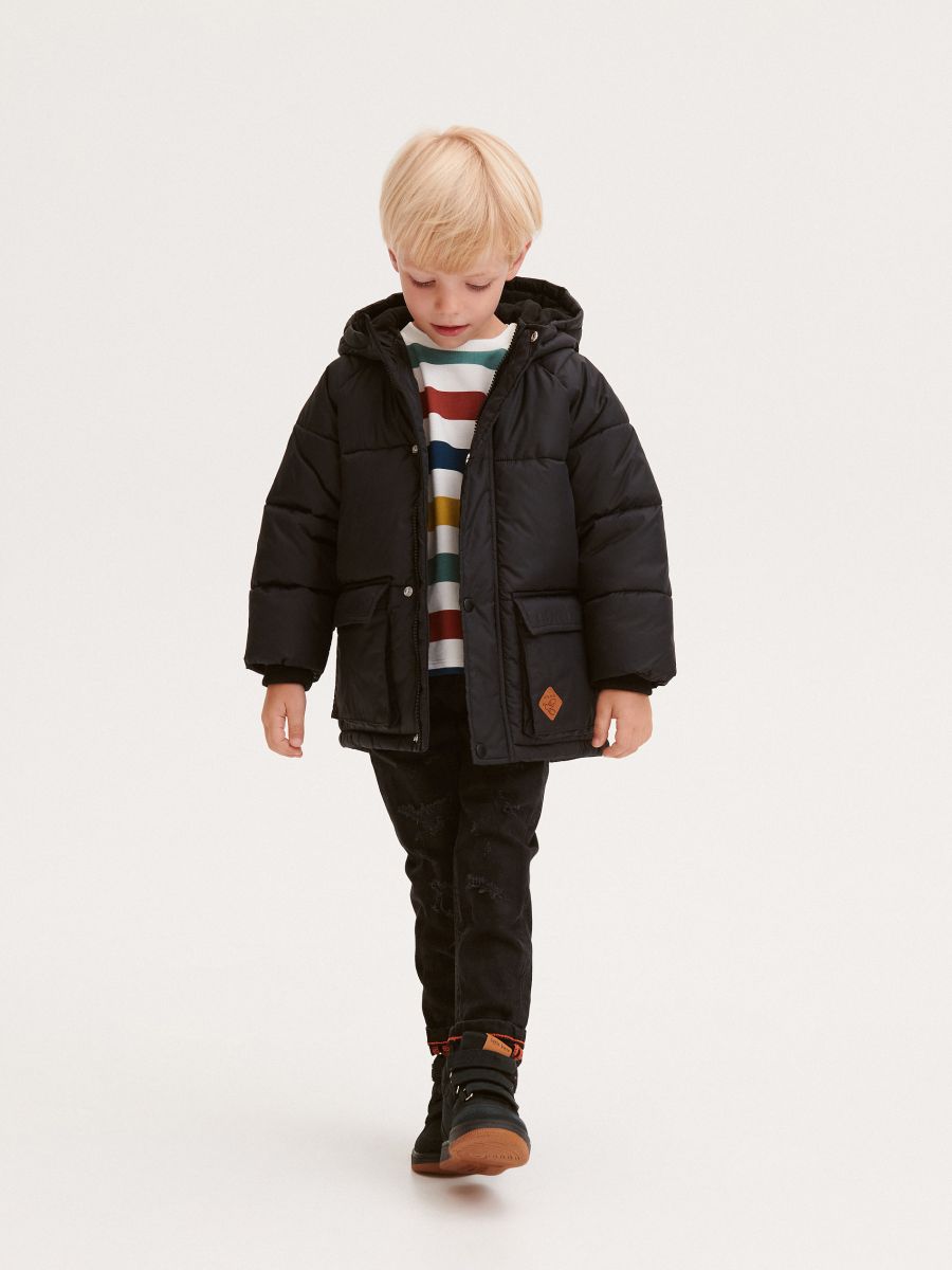 Insulated jacket with hood - black - RESERVED - 4