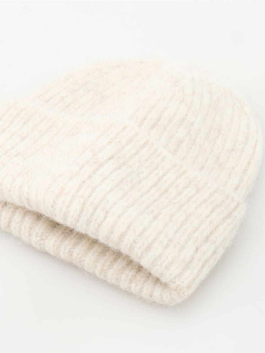 Wool blend beanie - cream - RESERVED - 2
