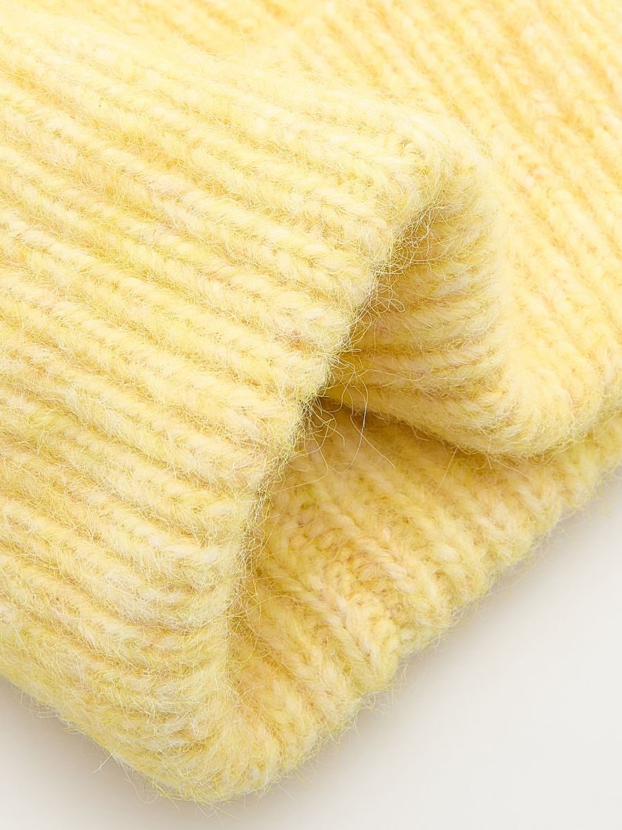 Wool blend beanie - light yellow - RESERVED - 2
