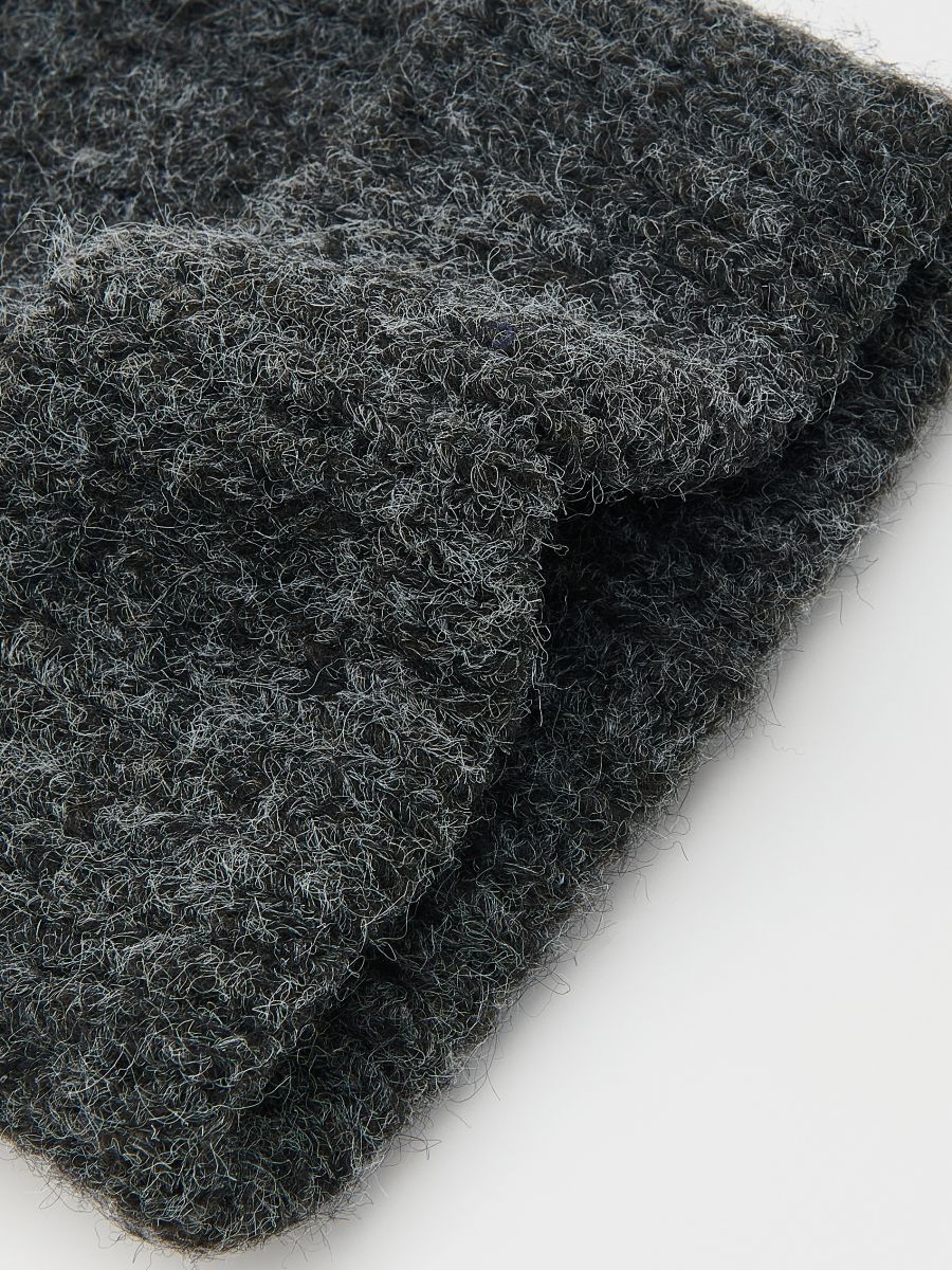 Wool blend beanie - dark grey - RESERVED - 2