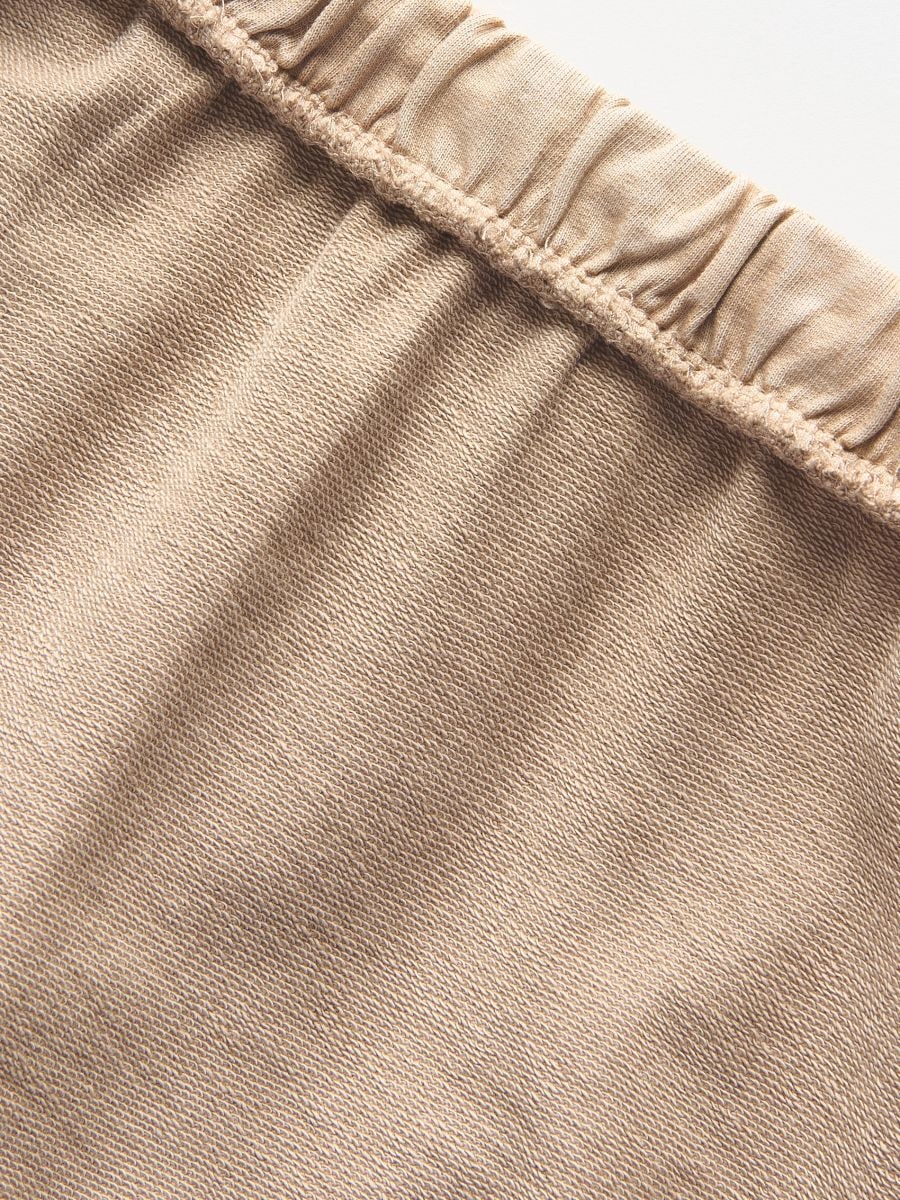 Sweatpants with wash effect - beige - RESERVED - 5