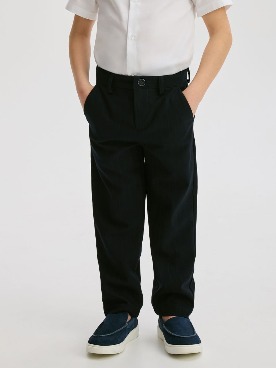 Elegant regular trousers - navy - RESERVED - 5