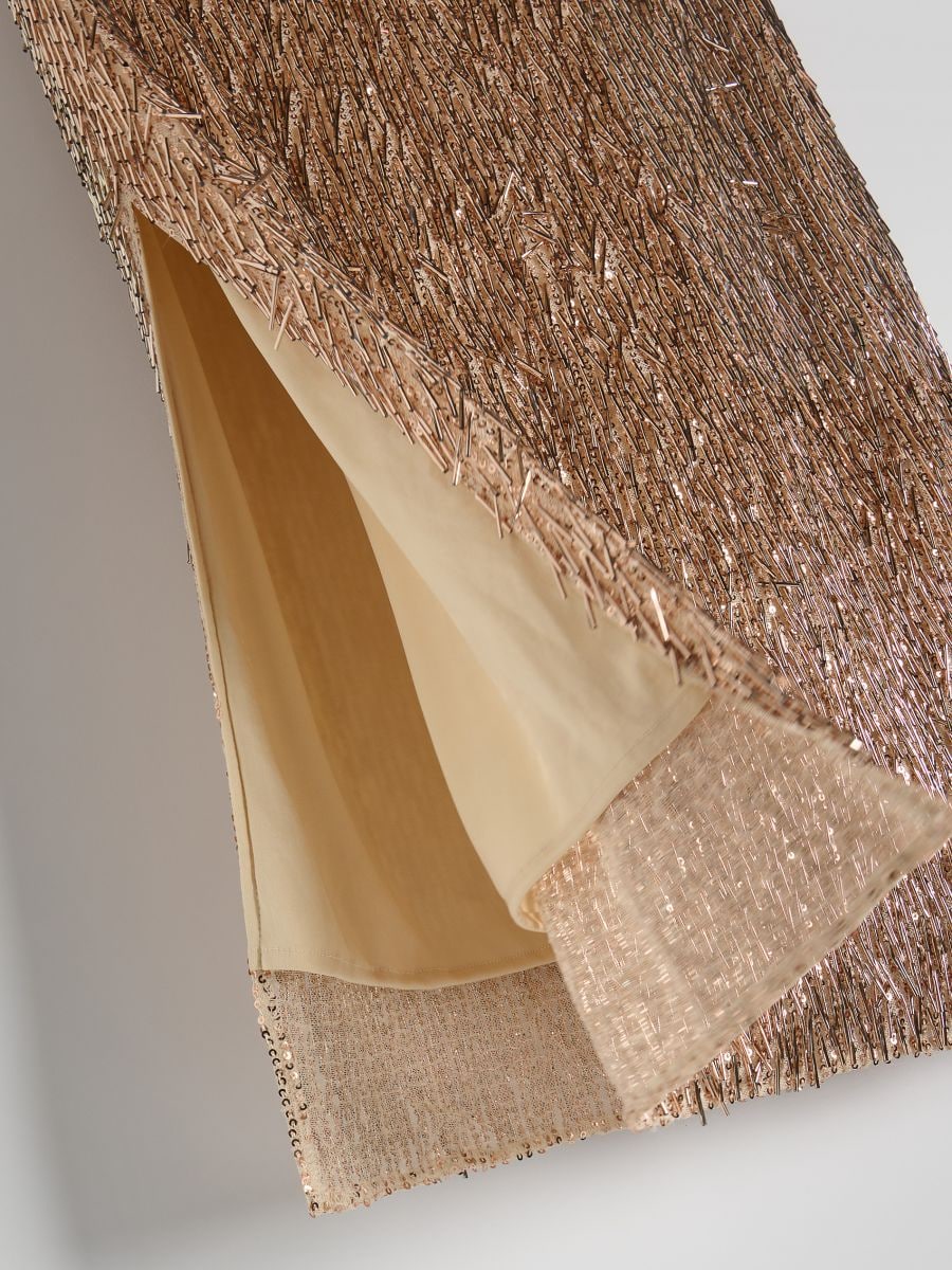 Sequin skirt - peach - RESERVED - 5