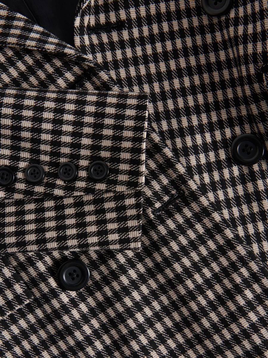 Double-breasted checked jacket - multicolor - RESERVED - 5