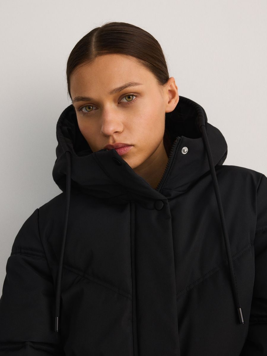Quilted jacket with hood - black - RESERVED - 4