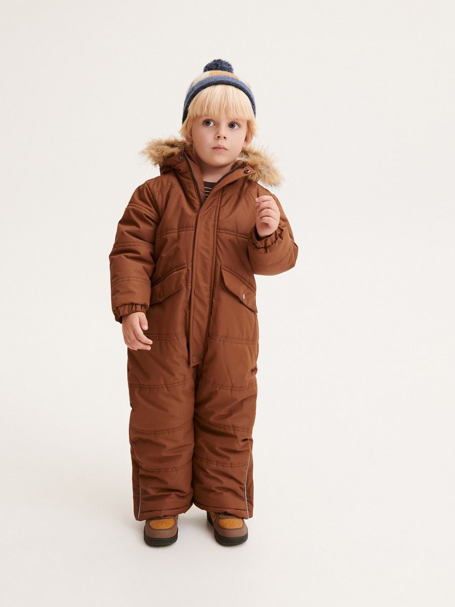 Insulated onesie with hood - brown - RESERVED - 6