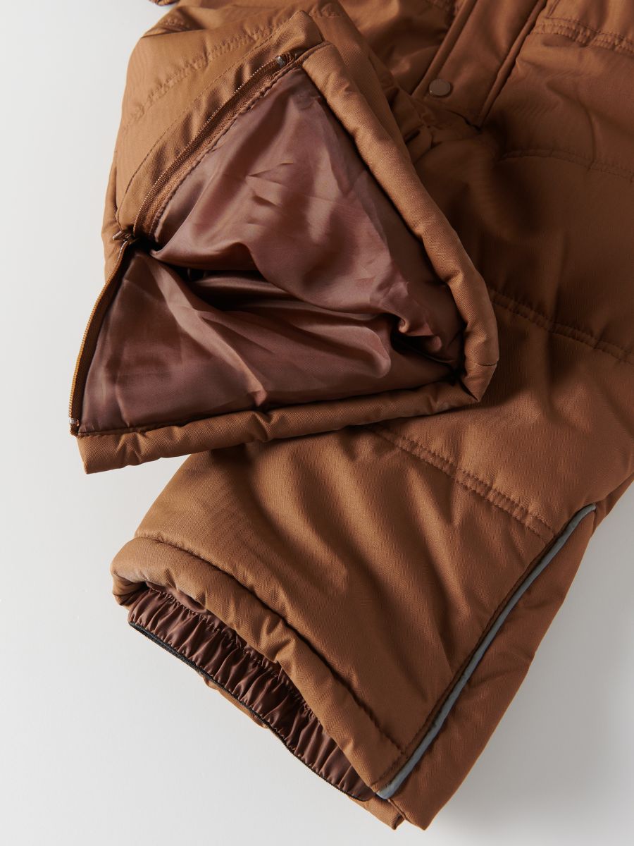 Insulated onesie with hood - brown - RESERVED - 5