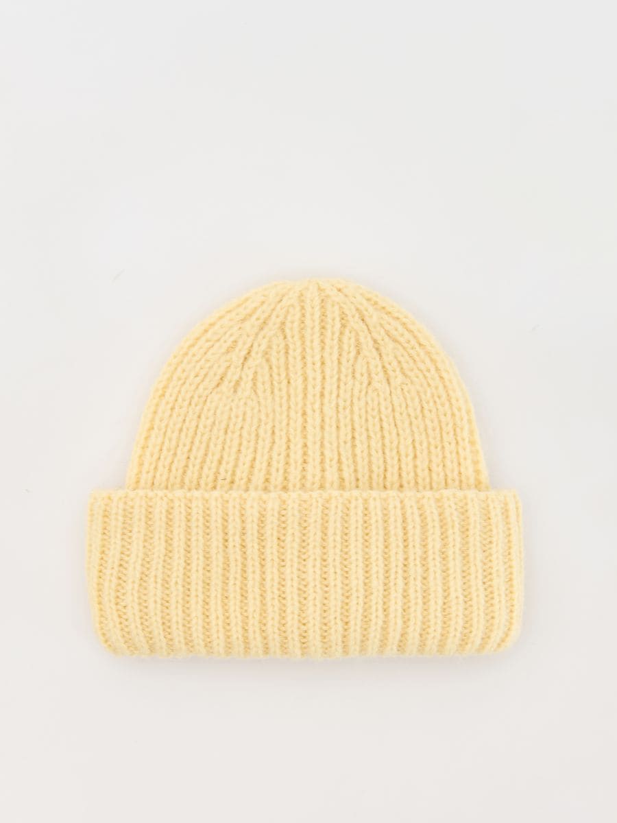Beanie i uldblanding - gul - RESERVED - 2