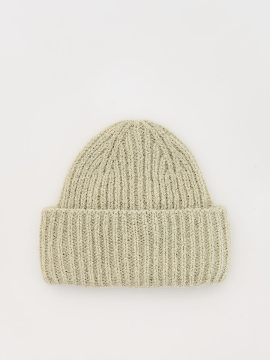 Wool blend beanie - light olive - RESERVED - 2