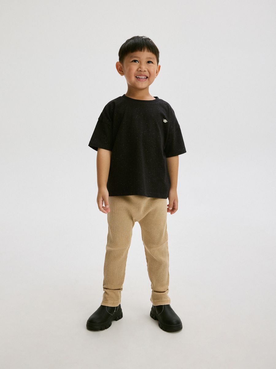 BOYS` TROUSERS - beige - RESERVED