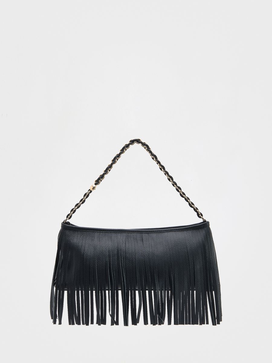 Sac à main en cuir à franges - Noir - RESERVED - 2