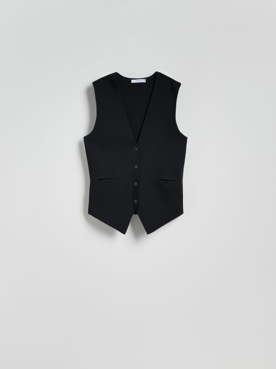 LADIES` VEST - ΜΑΥΡΟ - RESERVED