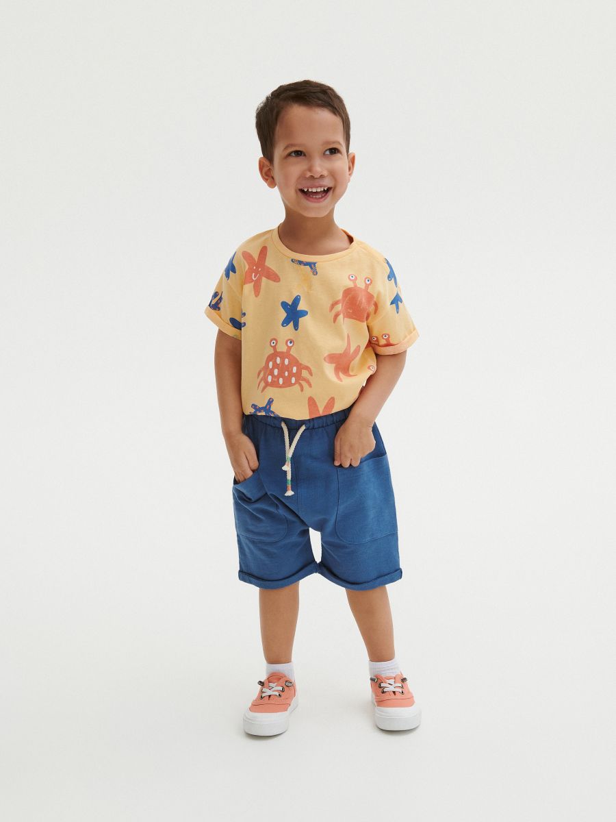 Cotton shorts with pockets - hyacinth - RESERVED - 3