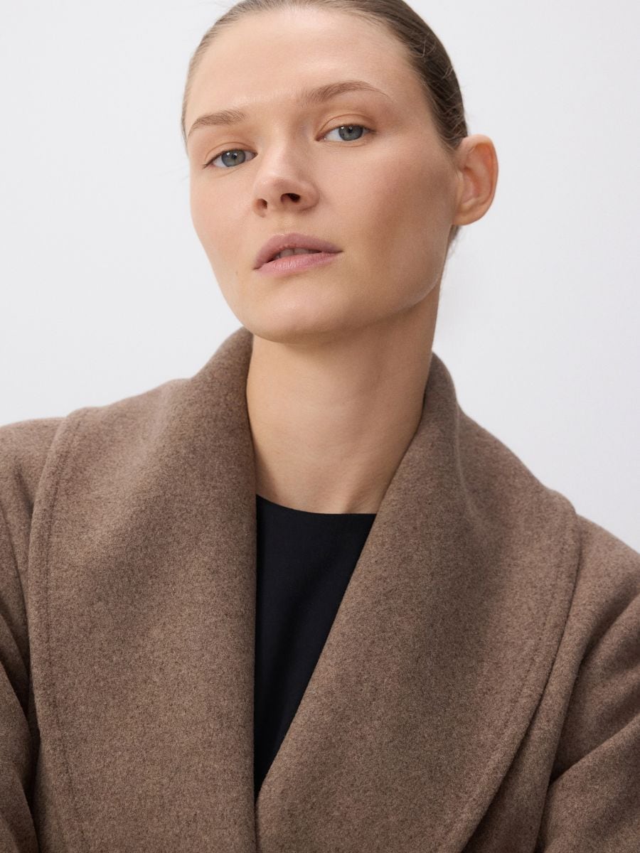 Blended wool coat - coffee - RESERVED - 3
