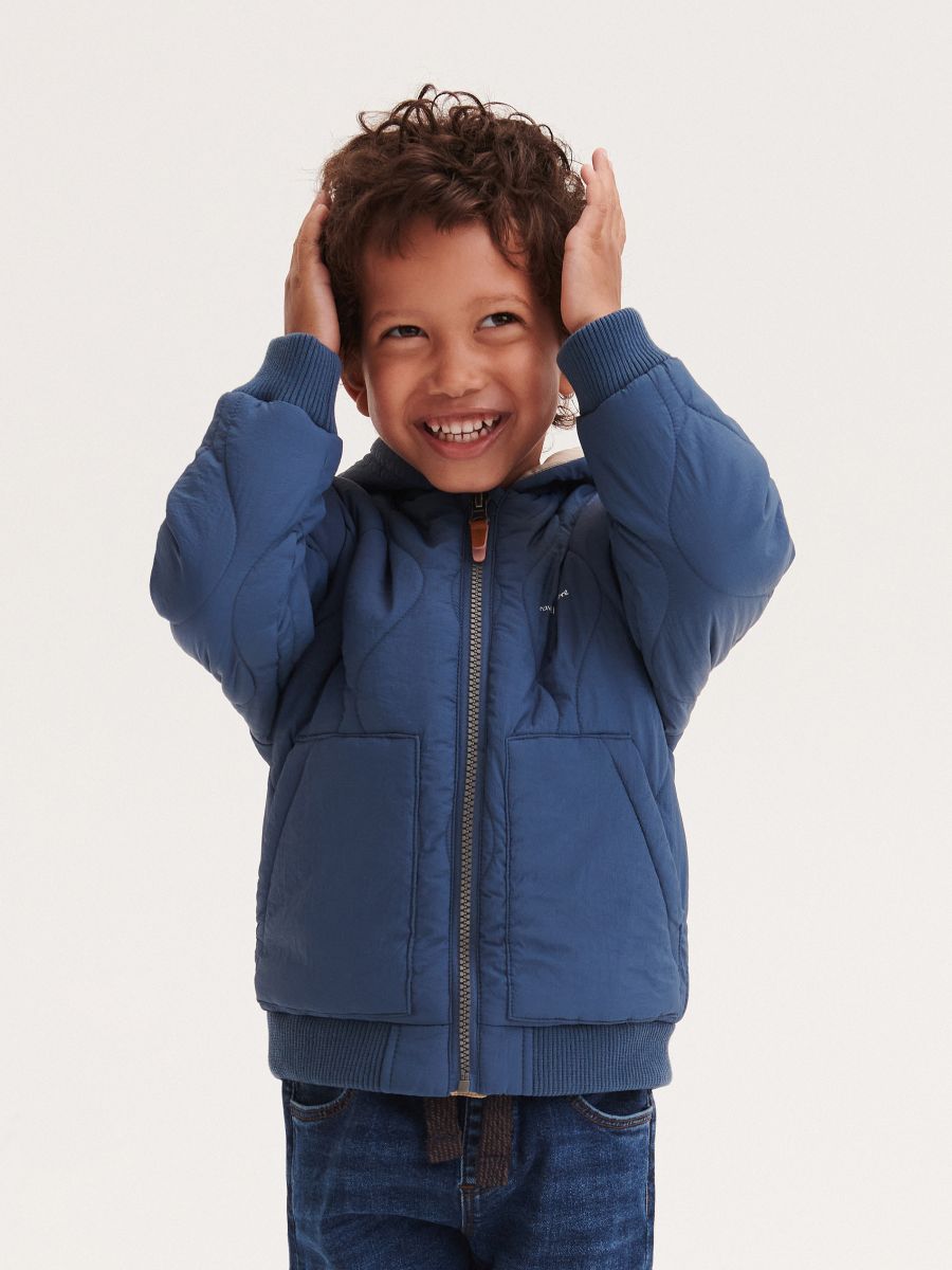 Insulated bomber jacket - steel blue - RESERVED - 3