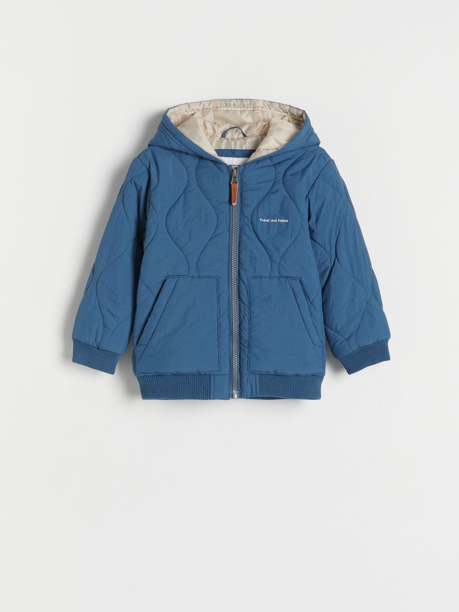 Insulated bomber jacket - steel blue - RESERVED - 4